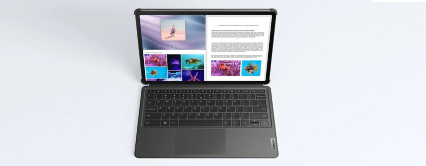 Tab P12 with optional ThinkPad-style magnetic keyboard 